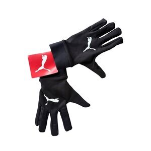 NWT Puma Kids Size 4 Field Player Soccer Gloves Black Silicone Grip Football